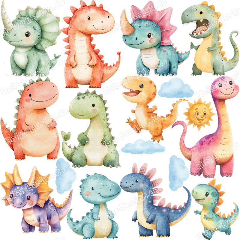 Wandtattoo Dinosaurier Kinderzimmer Babyzimmer Deko Dinos Wandsticker 3