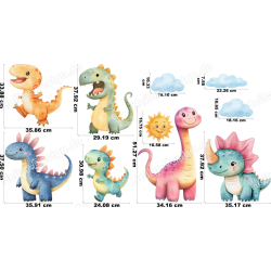 Wandtattoo Dinosaurier Kinderzimmer Babyzimmer Deko Dinos Wandsticker 3