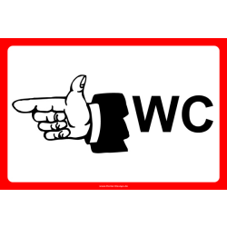 WC mit Finger links