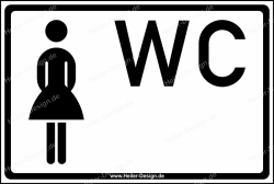 Hinweisschild WC Damen