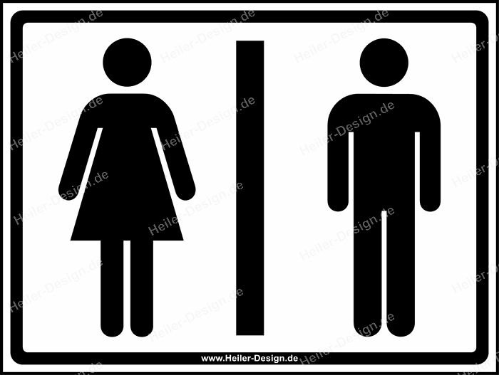 Hinweisschild WC Toilette