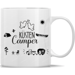 Tasse Kaffeebecher Camping Küsten Camper