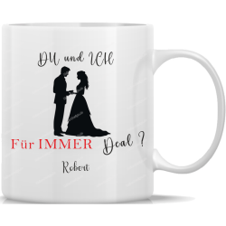 Tasse Kaffeebecher Heiraten Hochzeit Wedding Spruch Du...