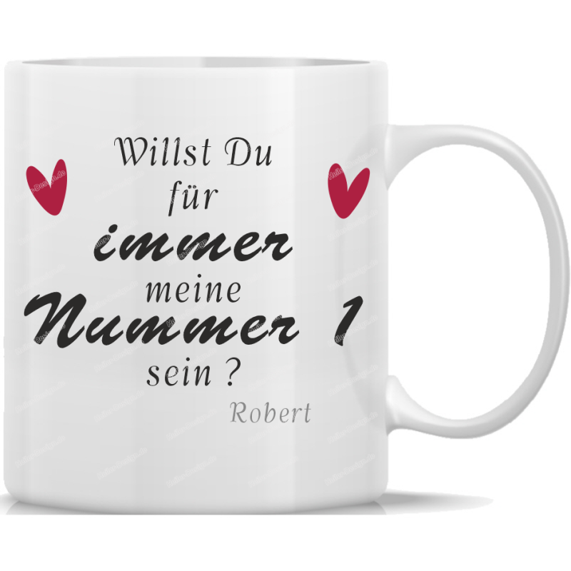 Couple Mug Will You Be My Number 1 Forever  Coffee Cup