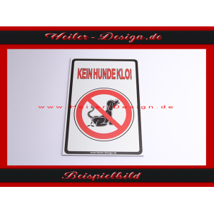 Verbotsschild Kein Hunde Klo