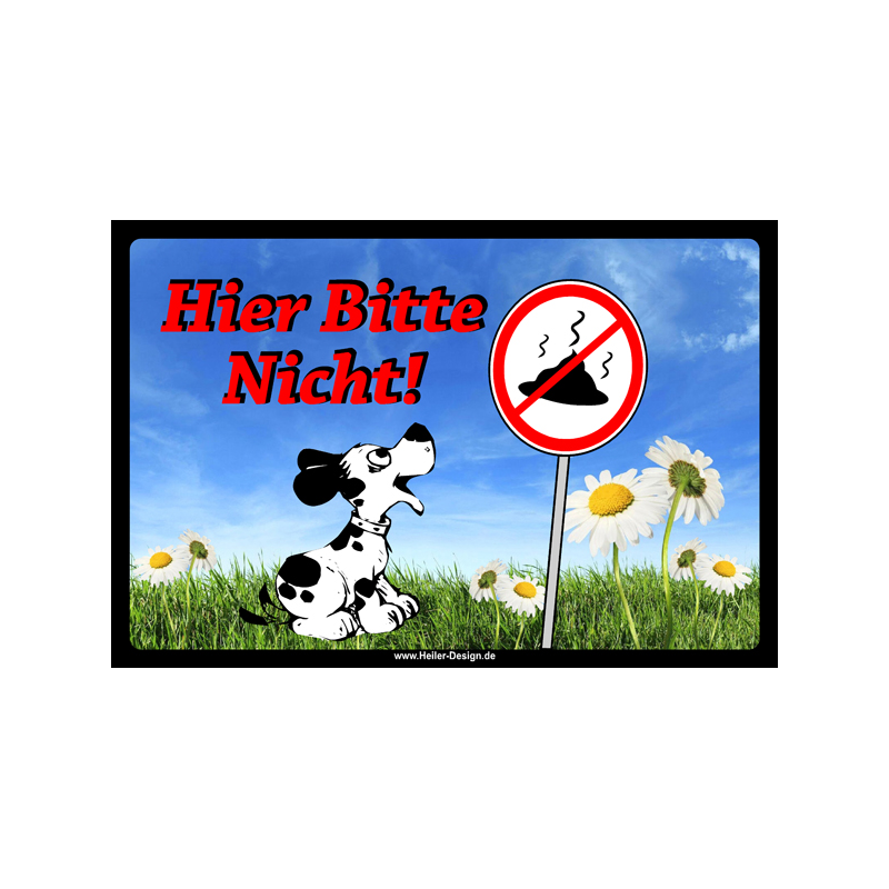 Verbotsschild Hund Hier bitte nicht 1