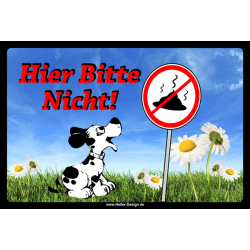 Verbotsschild Hund Hier bitte nicht 1