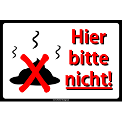 Verbotsschild Hund Hier bitte nicht 2