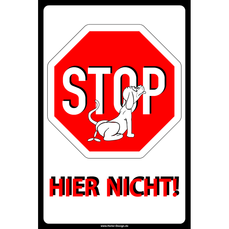 Prohibition sign Dog Stop not here