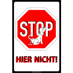 Verbotsschild Stop hier nicht!