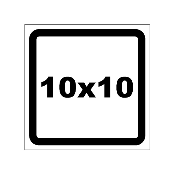 Verbotsschild Fahrräder verboten! 100 mm x 100 mm 2 mm Alu Verbundplatte 4 Löcher Ecken abgerundet