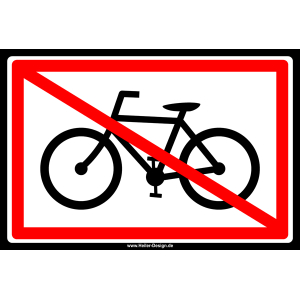 Fahrräder verboten!