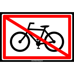 Verbotsschild Fahrräder verboten!