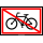 Verbotsschild Fahrräder verboten!