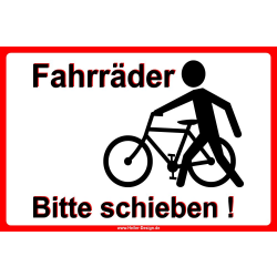 Fahrräder bitte schieben