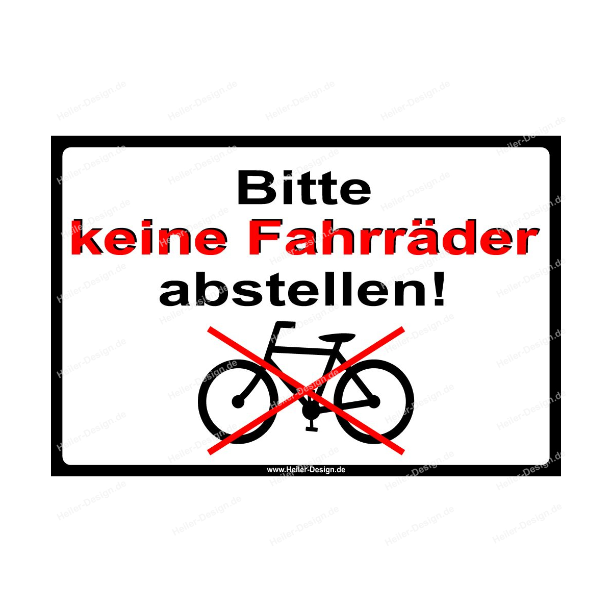aufkleber hier keine fahrräder abstellen baumarkt