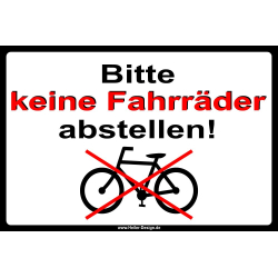 Bitte keine Fahrräder abstellen!
