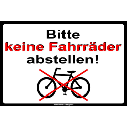 Bitte keine Fahrräder abstellen!