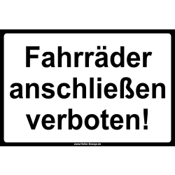 Fahrräder anschliessen verboten!