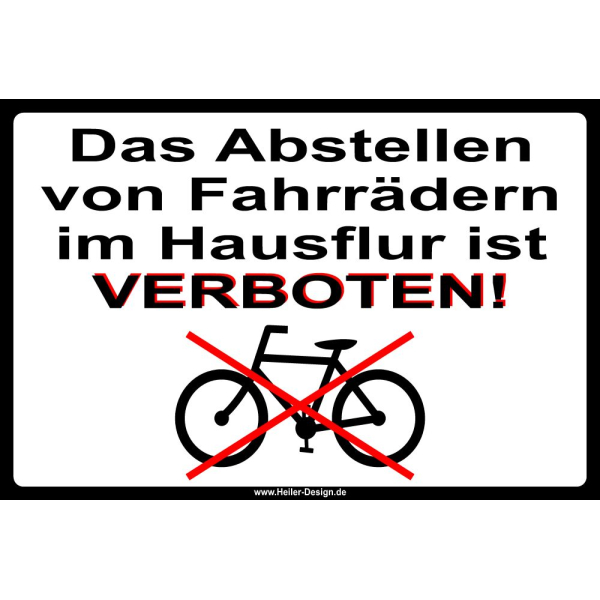 das abstellen von fahrräder ist verboten