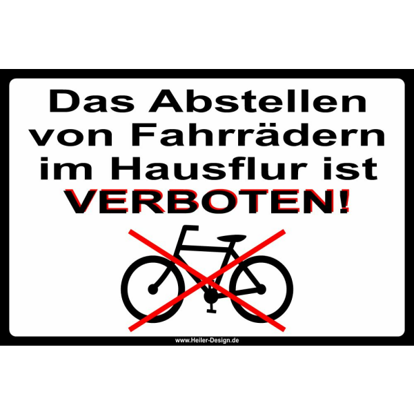 S50-007 in 4 Größen Schild Fahrräder abstellen verboten! 