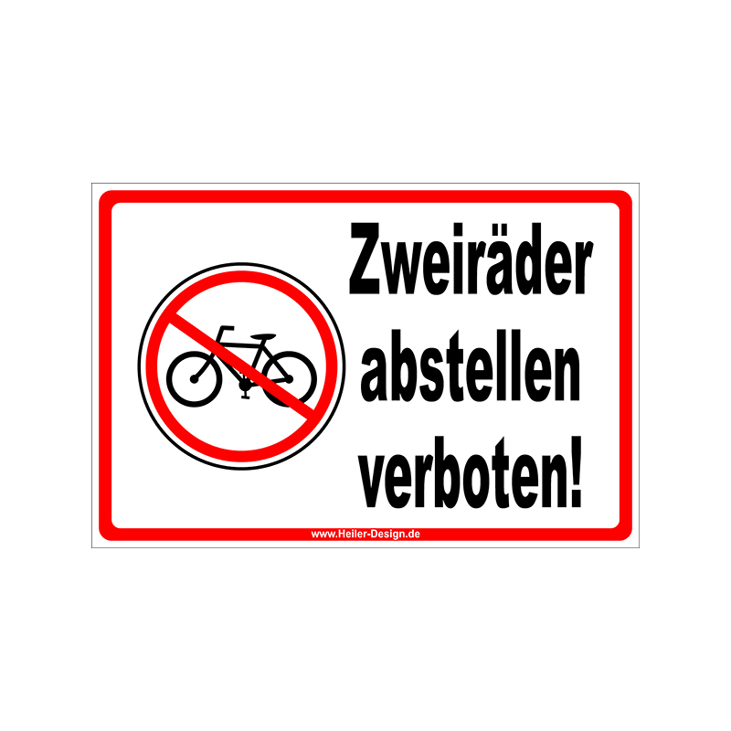 Prohibition Sign No Parking of Two-Wheelers