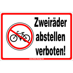 Prohibition Sign No Parking of Two-Wheelers