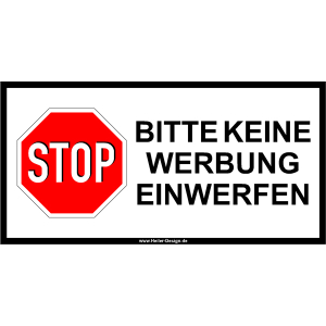 Bitte keine Werbung einwerfen