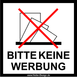 Verbotsschild Bitte keine Werbung 2