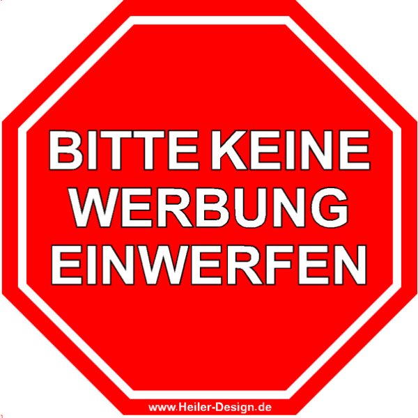 Schilder Verbotsschilder keine Werbung Allerlei Drucksachen, 4,49
