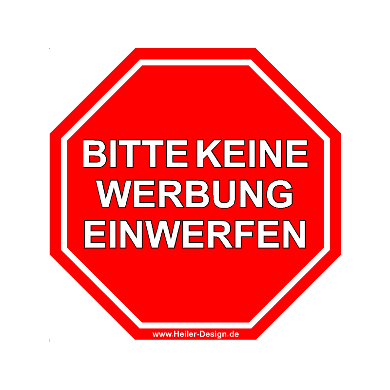 Verbotsschild Bitte keine Werbung einwerfen 4