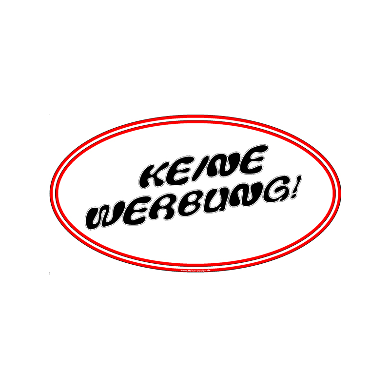 Verbotsschild Keine Werbung 2
