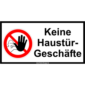 Keine Haustürgeschäfte