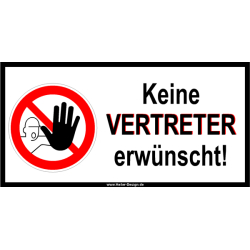 Keine Vertreter erwünscht