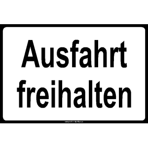 Ausfahrt freihalten