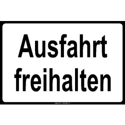 Ausfahrt freihalten