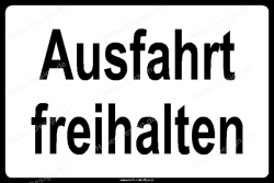 Gebotsschild Ausfahrt freihalten