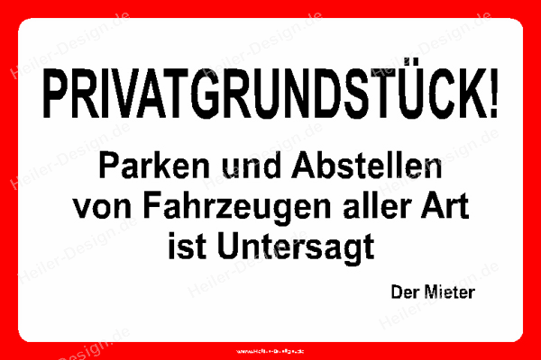 PRIVATE PROPERTY Sign – Parking or leaving vehicles of any kind is prohibited 2