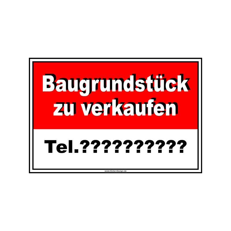 Hinweisschild Baugrundstück zu verkaufen