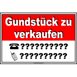 Hinweisschild Grundstück zu verkaufen 2