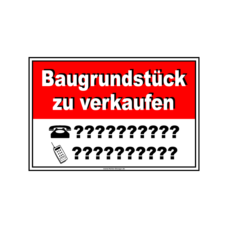 Hinweisschild Baugrundstück zu verkaufen 2