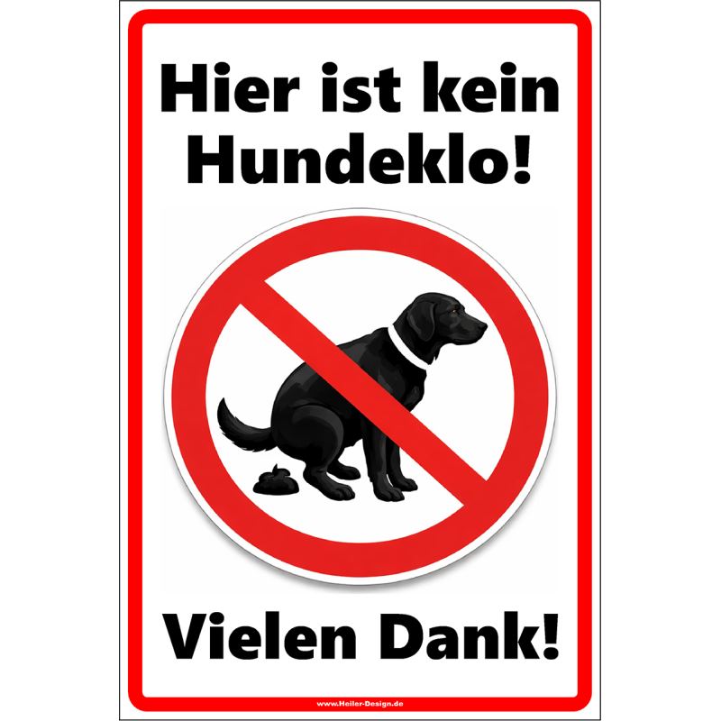 Prohibition sign No dog toilet sign! Thank you!