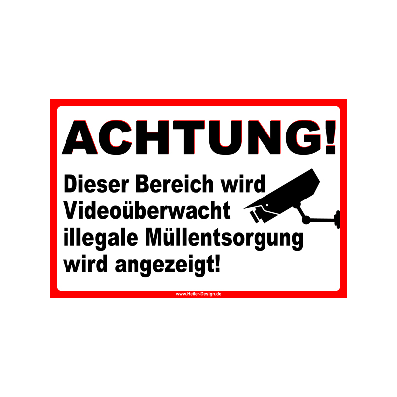 Warning This Area Is Under Video Monitoring Illegal Dumping Will Be Reported