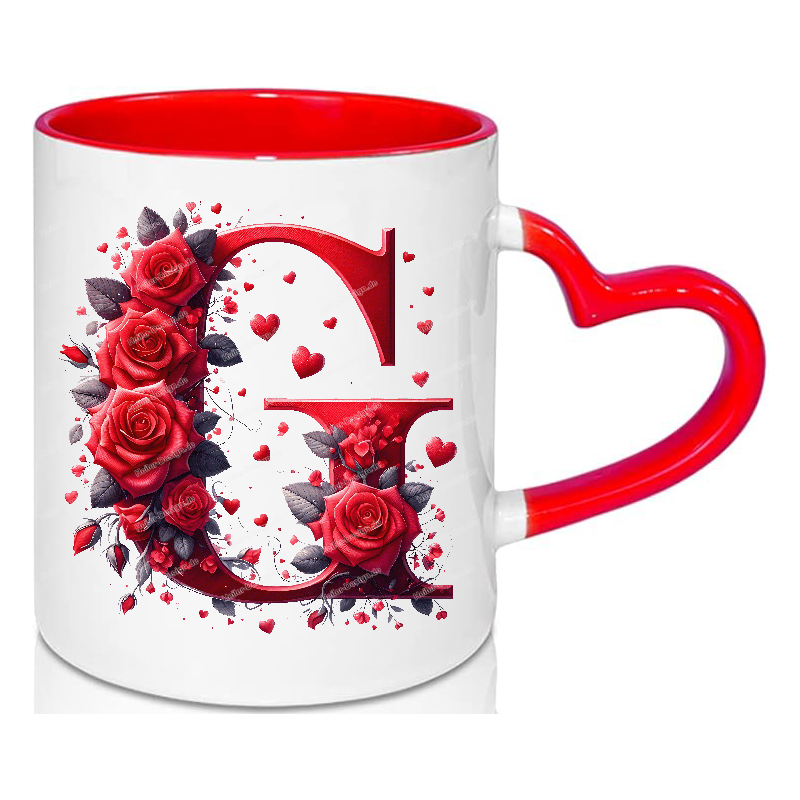 Liebestasse A-Z Buchstabentasse Valentinstag Personalisiert Geschenkidee G Ja mit Text Vorname/Initialien