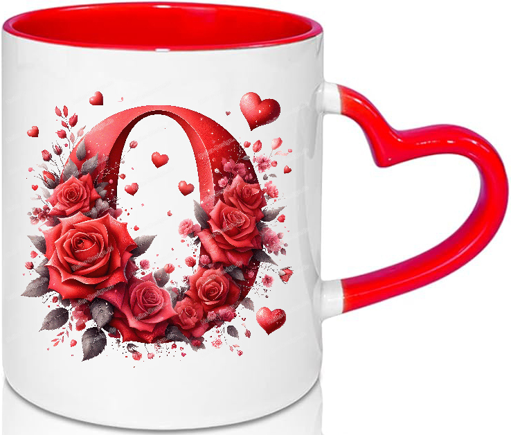 Love Mug Alphabet Letter Mug Valentine’s Day Personalized Gift Idea O No Not Desired