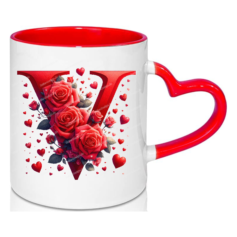 Liebestasse A-Z Buchstabentasse Valentinstag Personalisiert Geschenkidee V Nein nicht gewünscht