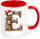 Christmas Mug Alphabet Letter Mug Xmas Personalized Gift Idea E Yes with Text First Name Initials
