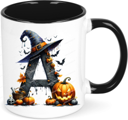 Halloweentasse A-Z Buchstabentasse Gruselig...