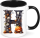 Halloweentasse A-Z Buchstabentasse Gruselig Personalisiert Geschenkidee H Ja mit Text Vorname/Initialien