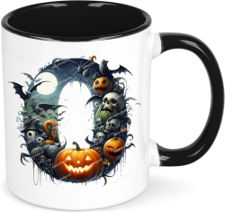 Halloweentasse A-Z Buchstabentasse Gruselig...